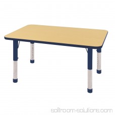 ECR4Kids 30 x 48 Rectangle Everyday T-Mold Adjustable Activity Table, Multiple Colors/Types 565361146